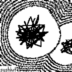 Created in 2024-02-12.
            A pair of eyes with scribbled pupils looking at you.
            Not really sure what this means myself, but interpret
            it however you want to interpet it. Drew it at the same 
            day as the art after this.