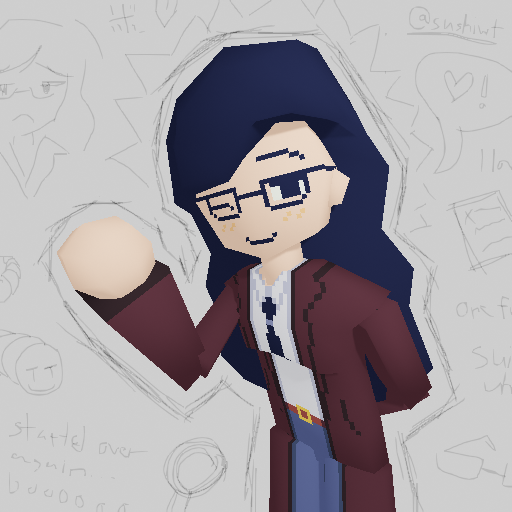 Created in 2025-10-14.
            This is for an art trade with @PikminPan! I procrastinated creating this model
            for the longest time because it was my first time ever creating a higher-poly
            one. It was so difficult and it took so long to create that I eventually started the model 
            all over again, with a low poly look this time. Thankfully, this model 
            only took me 3 days to create, as I used the higher-poly model as a reference.